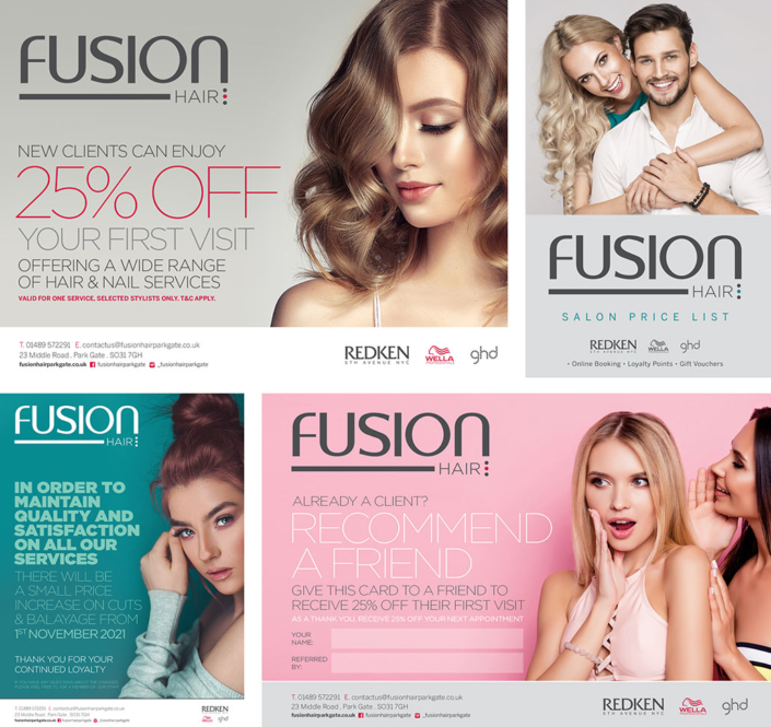 Fusion-Hair Salon Design & Print